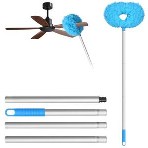 lot 20416 image: Storystore Ceiling Fan Cleaner Duster with Extension Pole, Adjustable from 13 to 49.7 Inches, Removable Fan Blade Cleaner (Blue) - Retail $9