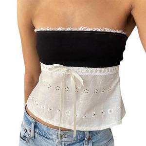 lot 20422 image: Usweetie Women Y2k Tube Top Lace Black S - Retail $10
