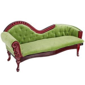lot 20432 image: ABOOFAN Dollhouse Furniture Miniature Accessories 1 12 Scale Vintage Wooden Sofa Mini Victorian Bench Chair Lounge for Dollhouse Living Room Craft Decoration - Retail $25