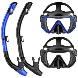 lot 20454 image: Snorkeling Gear for Adults, Dry-Top Snorkel Set Scuba Diving mask, Snorkel Mask, Panoramic Anti-Leak Anti-Fog Tempered Glass Lens, Swimming Training Snorkeling Packages - Retail $27