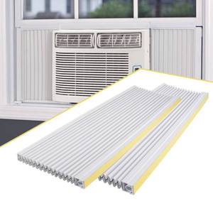 lot 20458 image: LBG Products Air Conditioner Side Panel Kit for Window AC Units, Fits Up to 17 H x 10 W,Double Layers Window AC Side Panels Kit for Window Air Conditioner Replacement Screen,2 Pack - Retail $25