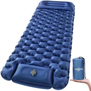 lot 20464 image: WANNTS Sleeping Pad, Ultralight Inflatable Sleeping Pad for Camping, Built-in Pump, Ultimate for Hiking - Airpad, Carry Bag,-Compact & Lightweight Camping pad(Blue) - Retail $22