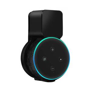 lot 20473 image: Costyleen Wall Mount Holder for Dot 3rd Generation, Space Saving Accessories Alexa Holder, Dot 3 Accessories with Built-in Cable Management Without Messy Wires, Black - Retail $13