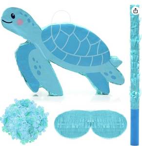 lot 17460 image: Aqua Blue Sea Turtle Party Pinata - Retail $26