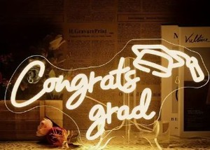 lot 17461 image: Congrats Grad LED Neon Sign Light - Retail $29