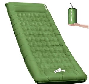 lot 9196 image: Camping Sleeping Pad,5.5 Extra Thick Inflatable Sleeping Pads with Pillow Built-in Foot Pump Sleeping Mat Compact for Camping, Backpacking, Hiking,Traveling Tent