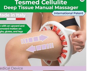 lot 10219 image: TESMED Cellulite Manual Massager  Made in Italy, Patented with Converging &amp Diverging Roller Technology. Anti Cellulite Roller for Thighs and Buttock