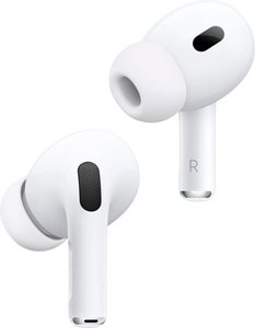 lot 6 image: Apple - AirPods Pro 2, Wireless Active Noise Cancelling Earbuds with Hearing Aid Feature - White - Retail $274