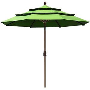lot 10932 image: EliteShade USA 10-Year-Non-Fading 9Ft 3 Tiers Market Umbrella Patio Umbrella Outdoor Table Umbrella with Ventilation, Macaw Green