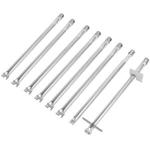 lot 11908 image: 67558 Grill Burner Tube Kit for Weber Summit 660 Summit 670 Grills, Stainless Steel, 8 Pack