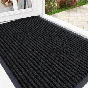 lot 11910 image: OLANLY Front Door Mat Indoor Outdoor Entrance, Waterproof Heavy Duty Doormat, Fade Resistant, Low Profile, Easy Clean Patio Porch Welcome Floor Mats for Entry, 36x24, Black