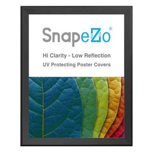 lot 11943 image: SnapeZo Poster Frame 36x48 Inches, Black 1.7 Inch Aluminum Profile, Front-Loading Snap Frame, Wall Mounting, Wide Series