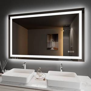 lot 11946 image: Amorho LED Bathroom Mirror 50 X32 with Front and Backlight, Stepless Dimmable Wall Mirrors with Anti-Fog, Shatter-Proof, Memory, 3 Colors, Double LED Vanity Mirror(HorizontalVertical)