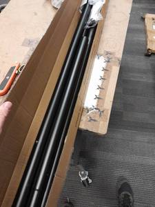 lot 12922 image: ALLZONE Tension Curtain Rod for Windows,123 to 160 Inch, Heavy Duty Extra Long Curtain Rods, Non-Slip Bathroom Shower Tension Rod, Renter Friendly, Adjustable, Spring Loaded, Black