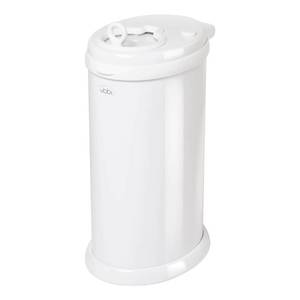 lot 12924 image: Ubbi Steel Diaper Pail, Odor Locking, No Special Bag Required, Award-Winning, Registry Must-Have, White