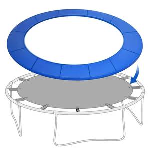 lot 12928 image: Lenwen Trampoline Pad Replacement 12ft 15ft 0.6 Thick Universal Trampoline Safety Padding Spring Cover Waterproof and Comfortable for Outdoor Indoor, No Hole for Pole(15 ft)