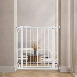 lot 12934 image: BalanceFrom Easy Walk-Thru Safety Gate for Doorways and Stairways with Auto-CloseHold-Open Features, 30-Inch Tall, Fits 29.1 - 33.8 Inch Openings, White