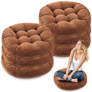 lot 13900 image: Jerify 6 Pcs Round Floor Pillows Cushions 22 x 22 Inch Large Flexible Seating Cushion Classroom Furniture Floor Pillow for Kids Adults Home Daycare Preschool Yoga Meditation Gift (Brown)