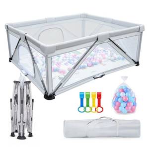lot 13914 image: Baby Playpen Foldable 71X71 inch, Large Play Yard,Playpen for Babies and Toddlers, Play Pens for Babies and Toddlers with Gate, Indoor & Outdoor Portable Play Pen