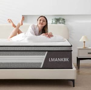 lot 13919 image: LMANKBK Twin Mattress, 10 Inch Innerspring Hybrid Mattresses in a Box with Gel Memory Foam, Individually Wrapped Encased Coil Pocket Spring Mattress, Pressure Relief, Medium Firm Support,397510��