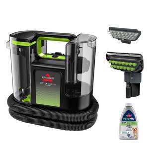 lot 22938 image: BISSELL - Little Green Max Pet Handheld Deep Cleaner - Black with Cha Cha Lime Accents
