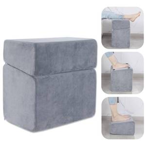 lot 30095 image: ROYALAY Adjustable Foot Rest Under Desk for Office, High-Density Foam Foot Rest with 3 Adjustable Heights, Ergonomic Footrest with Washable Cover for Home, Airplane, Travel(17  11  17in, Gray)