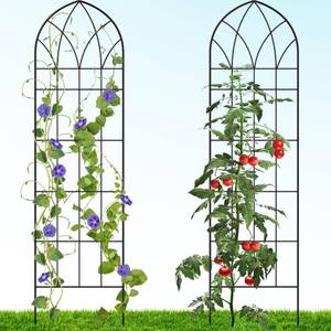 lot 30101 image: Gray Bunny Garden Trellis for Climbing Plants Outdoor - 2 Pack - 58 x 16 Cucumber Trellis, Rust Proof Metal for Tomatoes, Vines, Flower Beds, Roses
