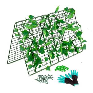 lot 30102 image: GOLETIO Cucumber Trellis for Raised Bed - 35 x 55 Garden Trellis for Climbing Plants Outdoor - A Frame Trellis for Climbing Vegetables with Plant Support Clips and Gloves
