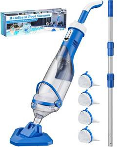 lot 30108 image: Teguy Cordless Pool Vacuum with Telescopic Pole, 18.5 GPM Powerful Suction, 1.5H Supercharge Technology, Handheld Rechargeable Pool Vacuum Cleaner for Above GroundInground Pools, Hot Tubs, Spas