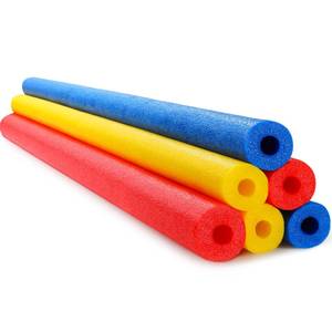 lot 30128 image: Hollowfly 6 Pack Pool Noodles Swimming Floating Foam Tube Hollow Bright Swimming Pool Noodles Bulk Heavy Duty for Adults(red, Yellow, Blue, 40 x 1.6 Inch)
