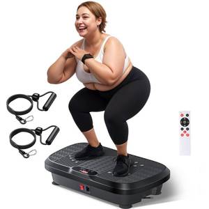 lot 30142 image: Vibration Plate Exercise Machine, Whole Body Workout Vibration Plate for Lymphatic Drainage, 240 Adjustable Speeds Power Vibrating Plate Home Fitness Platform for Shaping, Max Weight 330lbs