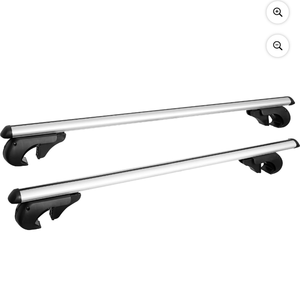 lot 60744 image: Ozark Trail Sliver Aluminum Universal Roof Rails, Adjustable with Locks,Fit for Raised Roof Crossbars