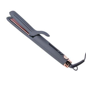 lot 61631 image: Hairitage Hair Tools Set 1  Ceramic Tourmaline Flat Iron  Straightener and Curling Iron with Play Cool Argan Oil Heat Protectant Spray