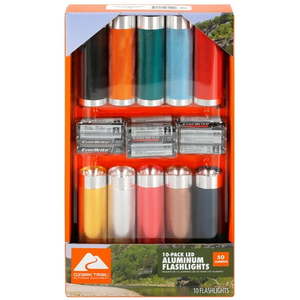 lot 61635 image: Ozark Trail LED Flashlights  10-pack  50 Lumens  Multicolor