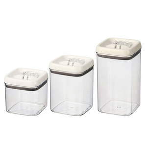 lot 61645 image: Better Homes & Gardens Canister Pack of 3  Flip-Tite� Square Food Storage Container Set