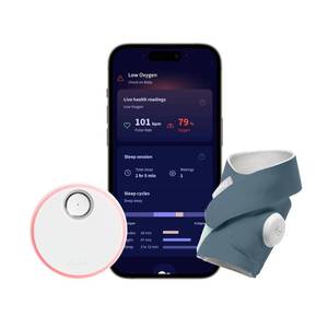 lot 61654 image: Owlet Dream Sock - FDA-Cleared Smart Baby Monitor with Live Health Readings and Notifications - Bedtime Blue