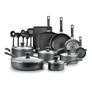 lot 61656 image: T-fal Easy Care  20 Piece Non-Stick Pots and Pans Cookware Set  Grey