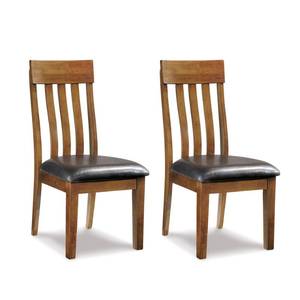 lot 61664 image: Signature Design by Ashley Ralene Rake Back 19 Dining Room Chair 2 Count, Medium Brown