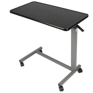 lot 61668 image: Vaunn Medical Adjustable Overbed Bedside Table with Wheels (Hospital and Home Use)