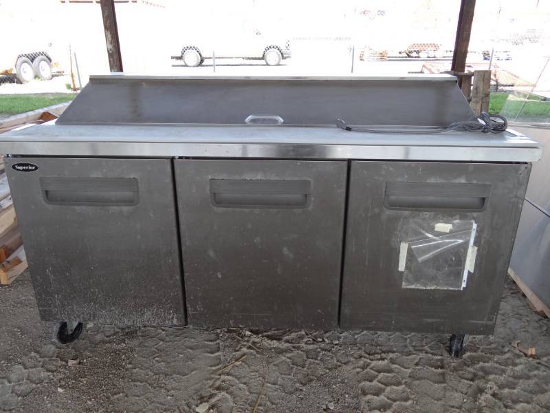 lot 1074 image: Superior 72 Inch Refrigerated Prep Table