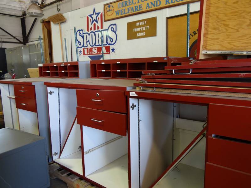 lot 1094 image: (3) Laminated Clerk Counters