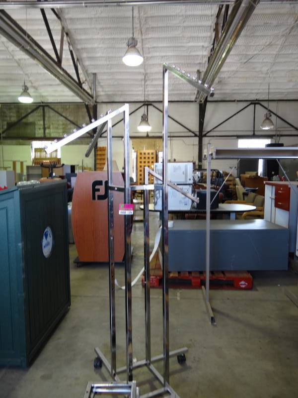 lot 1096 image: (3) Adjustable Height Garment Tree