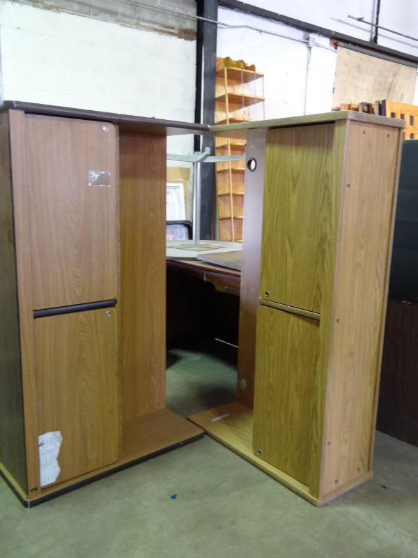 lot 1123 image: (2) Overhead Desk Hutches
