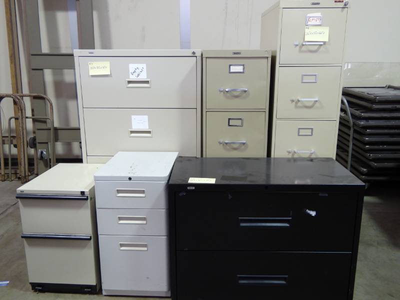 lot 1125 image: (6) Metal File Cabinets