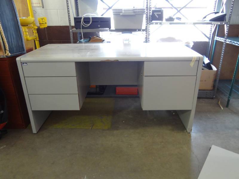 lot 1161 image: Laminated Computer Desk And Credenza