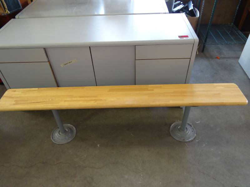 lot 1162 image: Maple Top Locker Room Bench