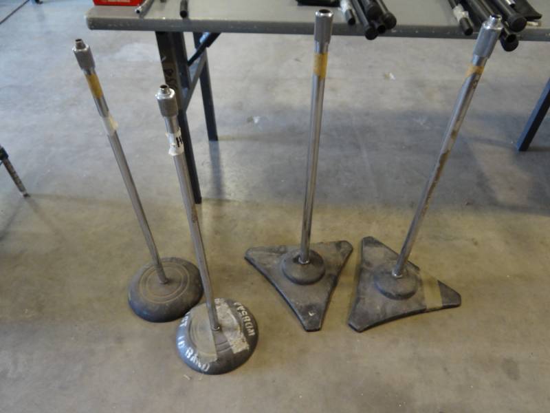lot 1206 image: (4) Heavy Metal Base Mic Stands
