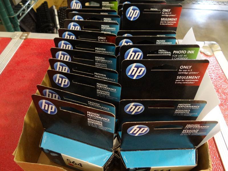 lot 1223 image: Lot Of (21) HP 564 Ink Cartridges (3) 564XL