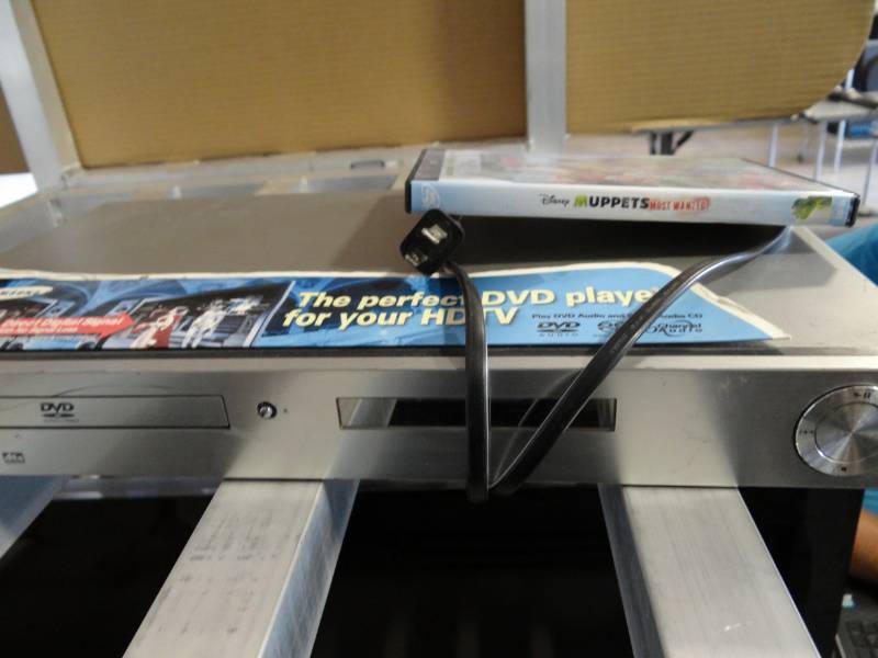 lot 1254 image: TV Wall Mount And Samsung DVD Player