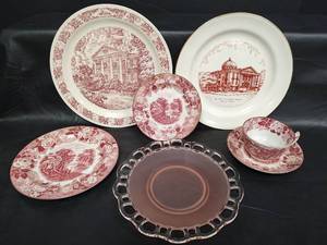 lot 120 image: Historic Rosalie Mansion of Natchez (built 1820)Vernon Kilns China Collection. Made for the  Mississippi Daughters of the American Revolution and More